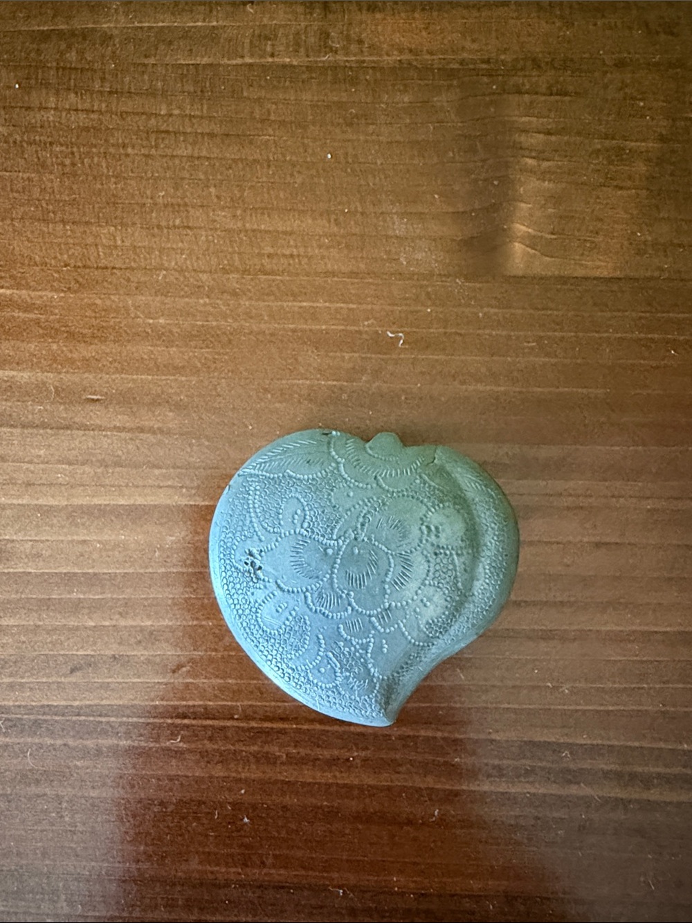 Vintage Silver Textured Heart Trinket Box